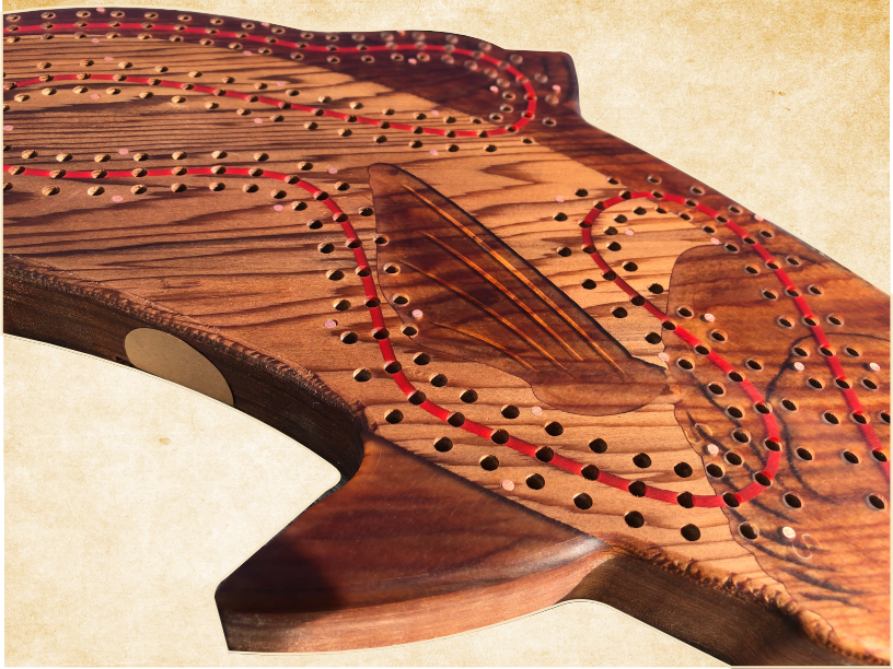 Premium Coho Salmon Cribbage Board – Handcrafted from reclaimed Vancouver Island wood.