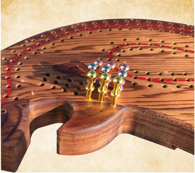 Premium Coho Salmon Cribbage Board – Handcrafted from reclaimed Vancouver Island wood.